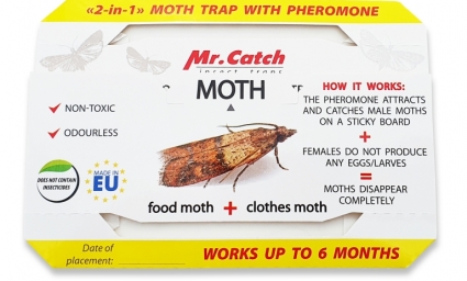 Mr.Catch клеевая ловушка для пищевой моли и платяной моли с феромоном